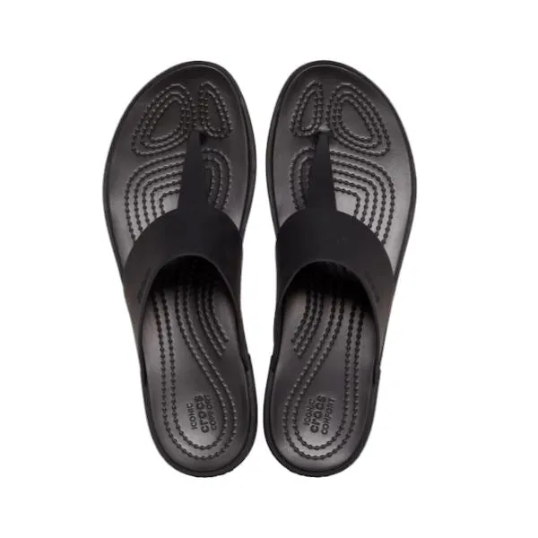 כפכפי קרוקס לנשים Crocs Tulum flip Black/Black W 206752-060