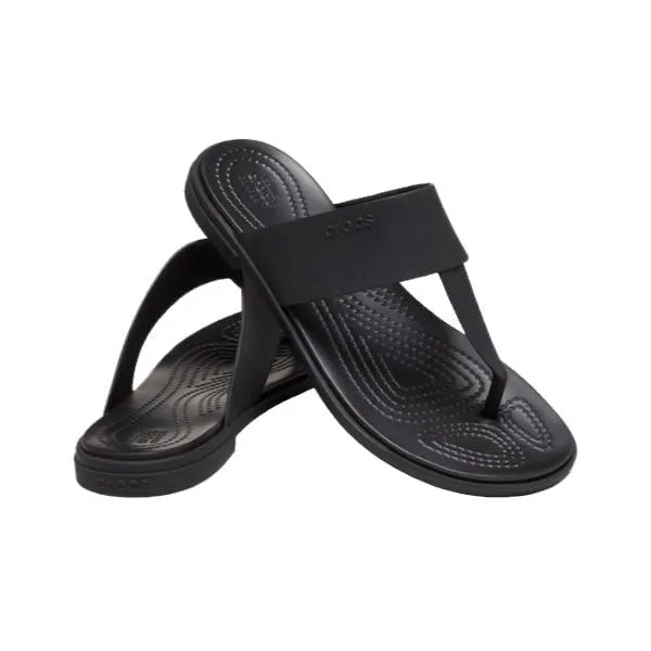 כפכפי קרוקס לנשים Crocs Tulum flip Black/Black W 206752-060