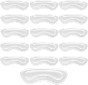 16Pcs Clear Heel Grips Shoes Too Big Set Heel Pads Thick Gel Shoe Liners Plus Shoe Wipe Protectors from Slipping Out and Rubbing Perfect for New Shoes