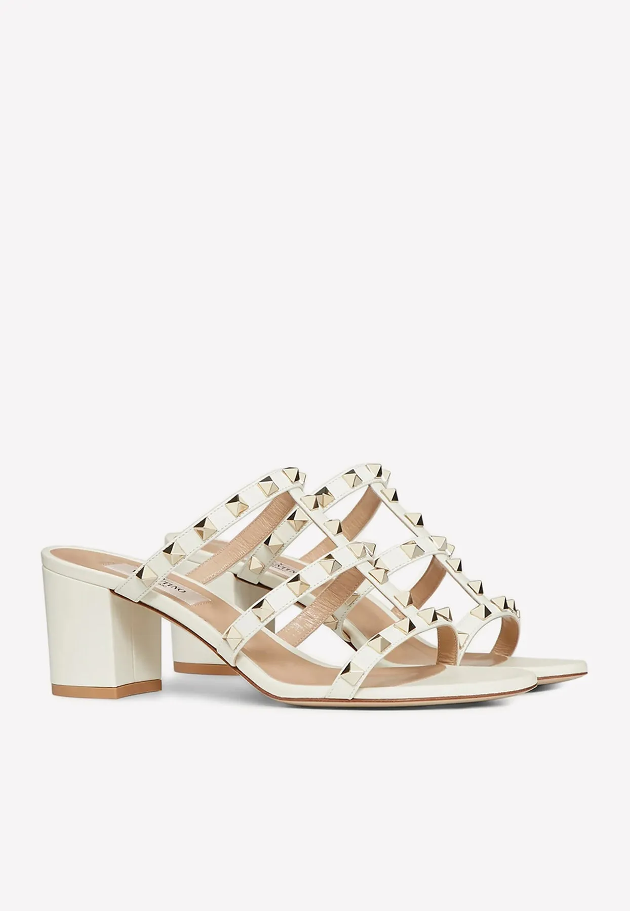 60 Rockstud Leather Mules