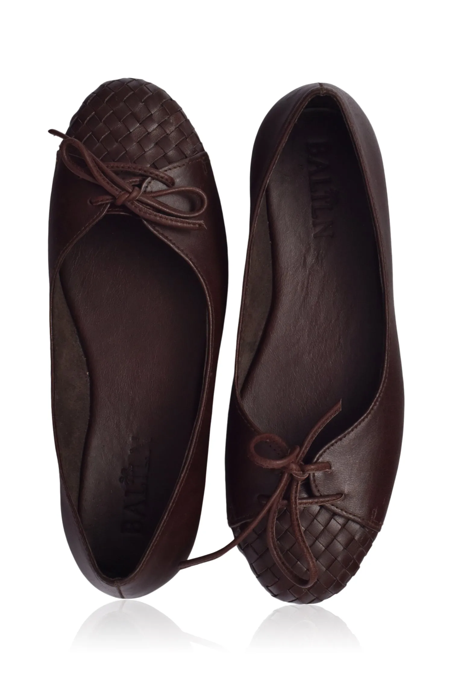 Alexandra Woven Leather Flats