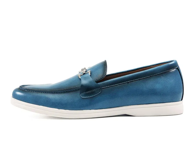 Amali Cahill Turquoise Elegance Loafers Men’s Vegan Leather