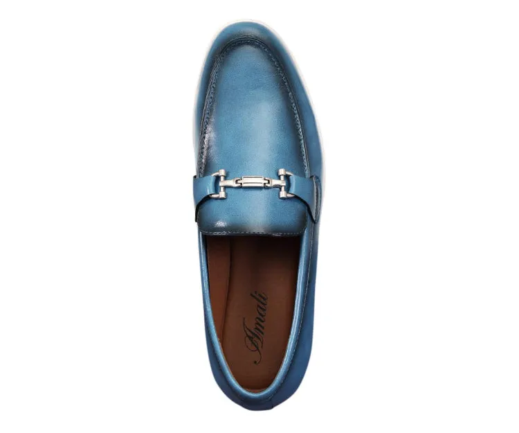 Amali Cahill Turquoise Elegance Loafers Men’s Vegan Leather