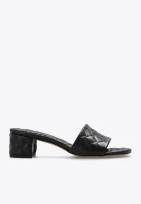 Amy 45 Intrecciato Leather Mules