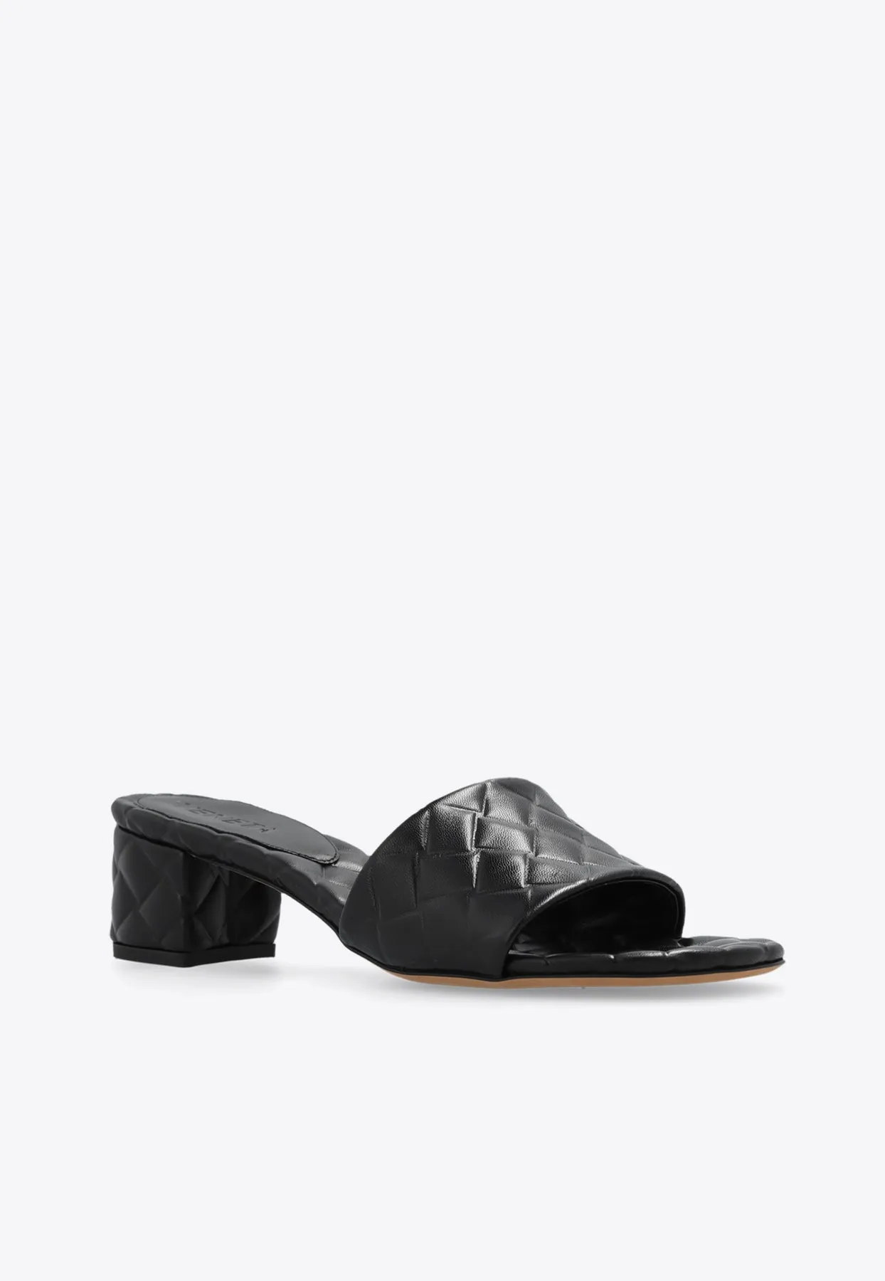 Amy 45 Intrecciato Leather Mules