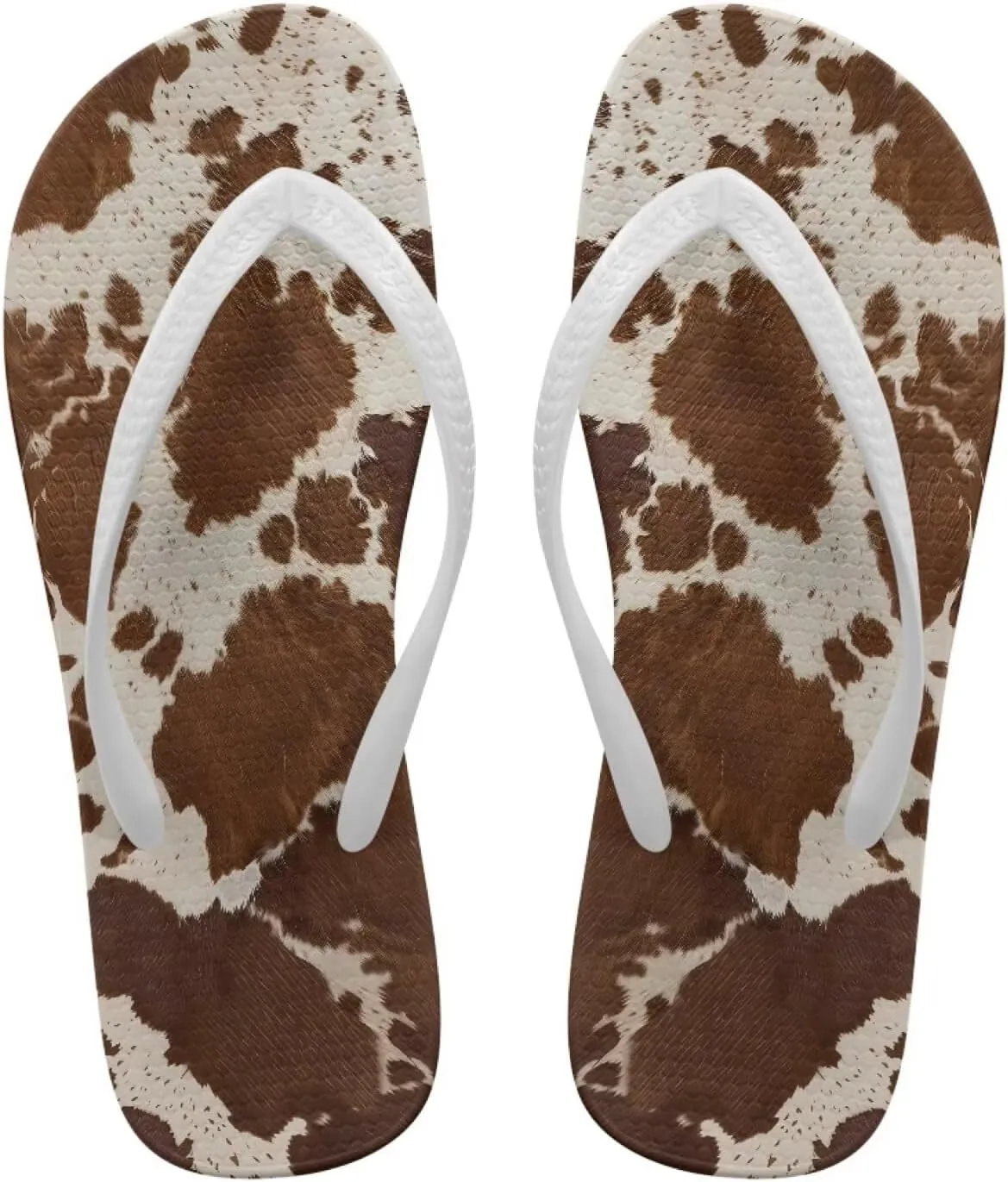 Animal Print Sandals Women Stylish Non-Slip Casual Beach Comfortable Summer Lightweight Flip Flops