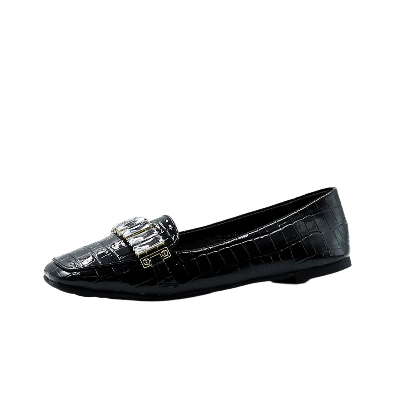 Black Slip-On Croco Belli