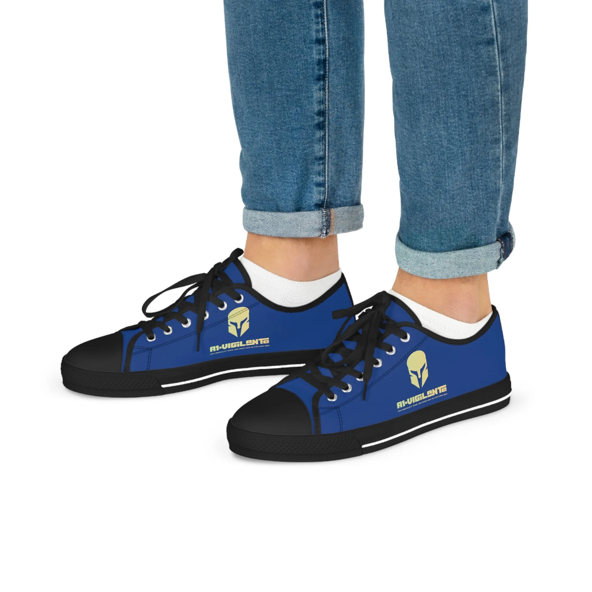 Blue  A1-Vigilante  Men's Low Top Sneakers