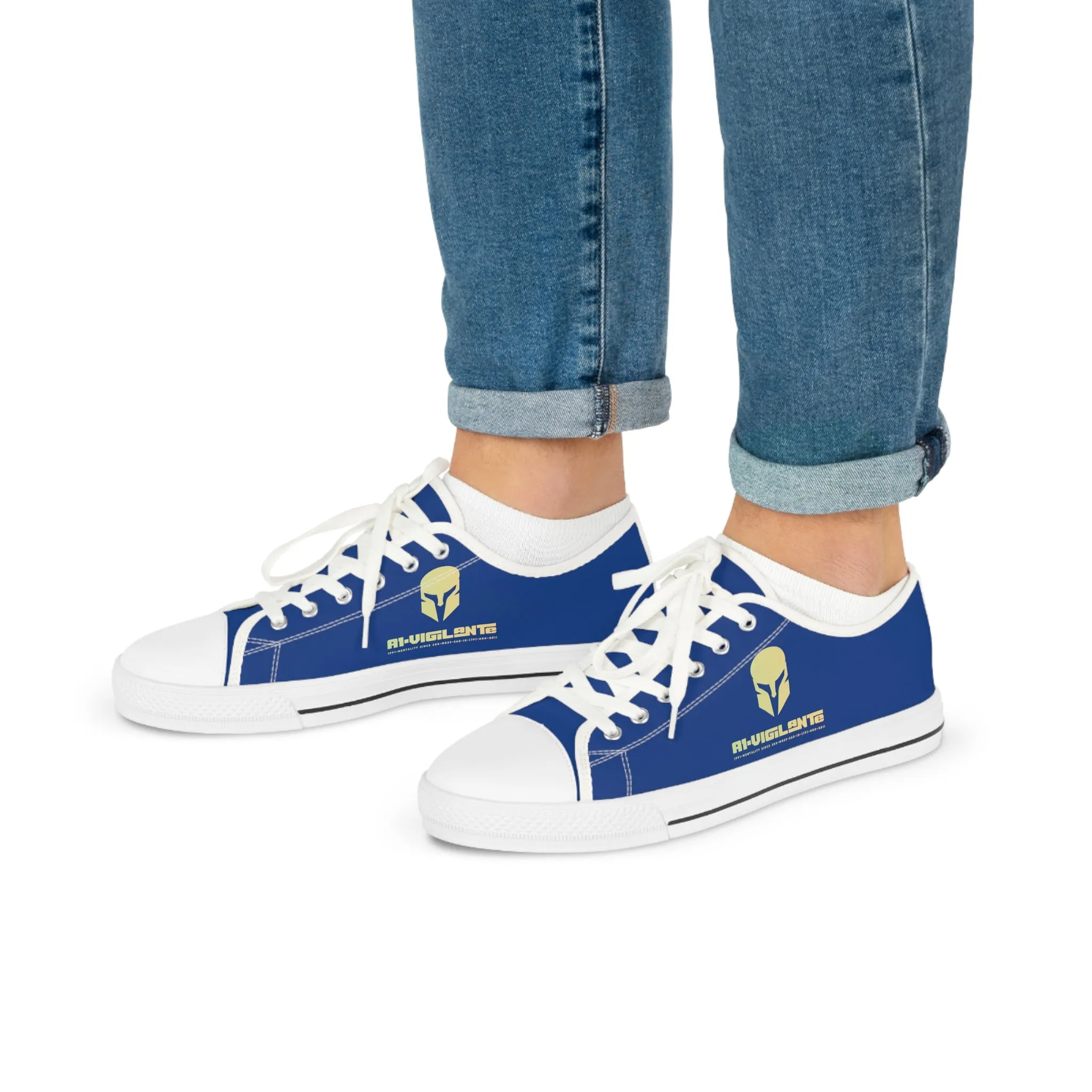 Blue  A1-Vigilante  Men's Low Top Sneakers