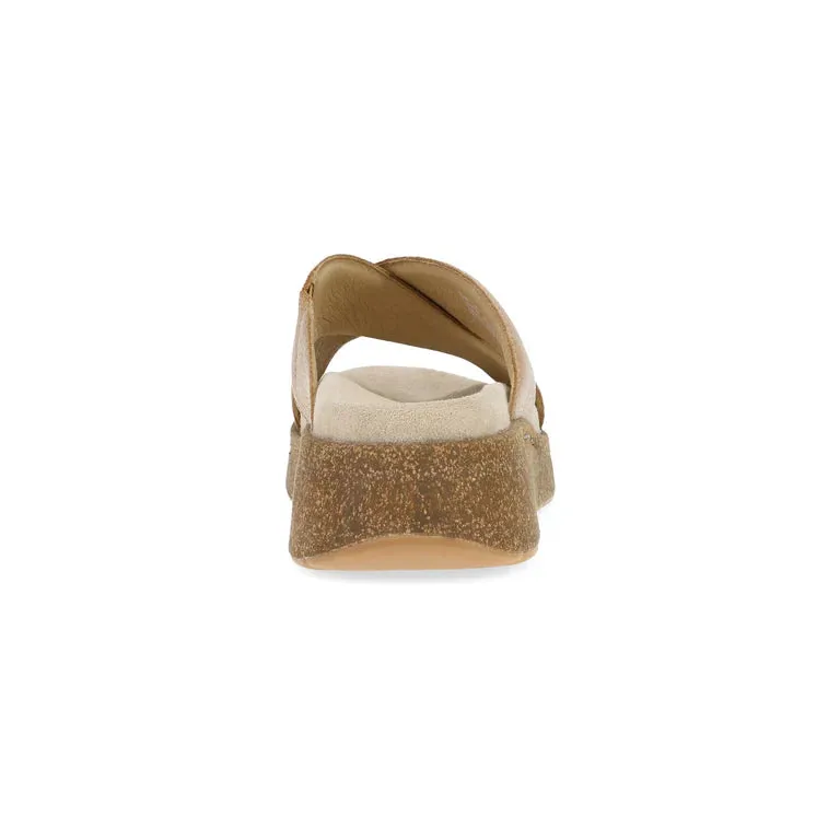 Bridget Platform Cork Sandal in Suede Honey
