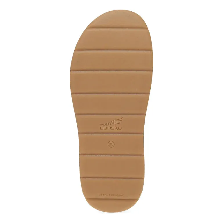 Bridget Platform Cork Sandal in Suede Honey