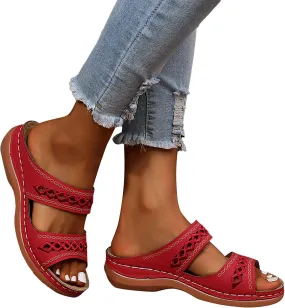 Eduavar Womens Platform Sandals,Summer Sandals Comfortable Beach Travel Sandals Stylish Slip On Sandals Open Toe Sandals