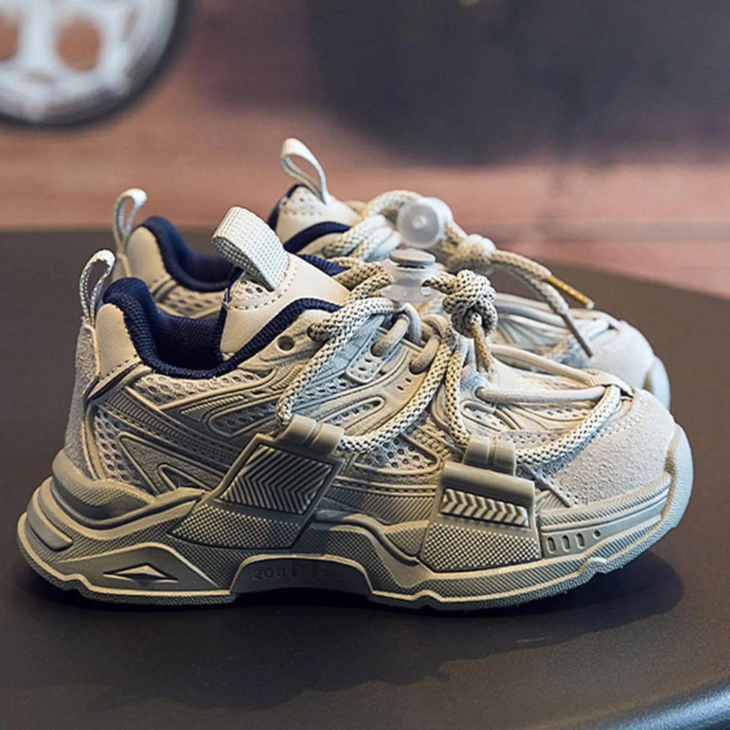 Fashion Children Summer Sports Shoes Thick Soles Non Slip Breathable Running Shoes Adjustable Creative Shoes