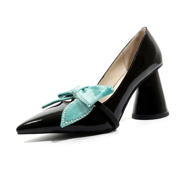 Genuine Leather Spring/fall Chunky Heel Date Shoes