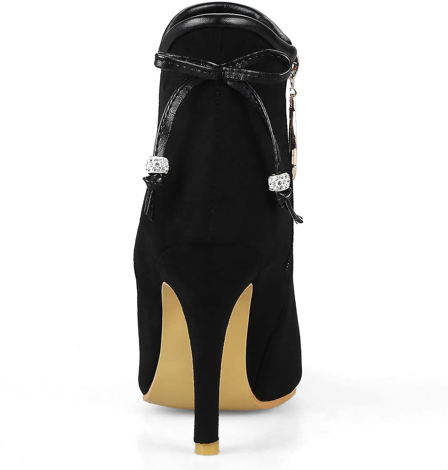 Gicoiz Women Pointed Toe Stiletto Heels Elegant Ankle Boots