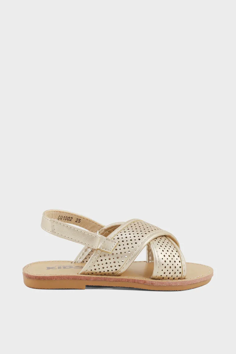 Girls Casual Sandal GQ1002-Dull Gold
