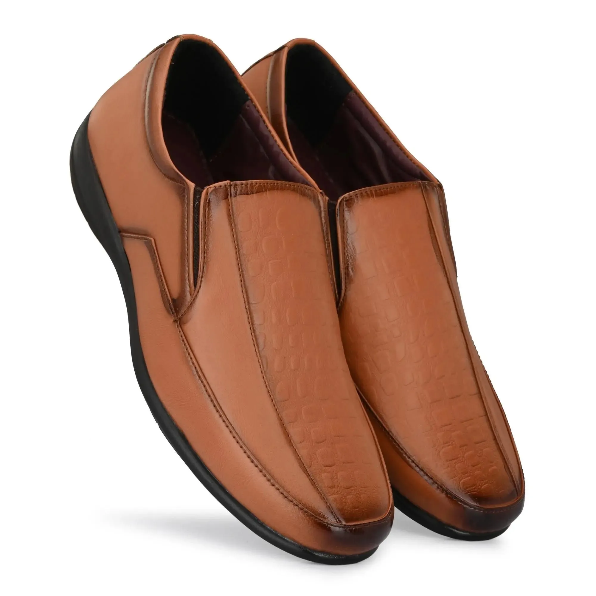 Loafers Tan Formal Synthetic Slip-on Leather Loafer
