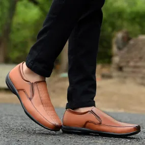 Loafers Tan Formal Synthetic Slip-on Leather Loafer