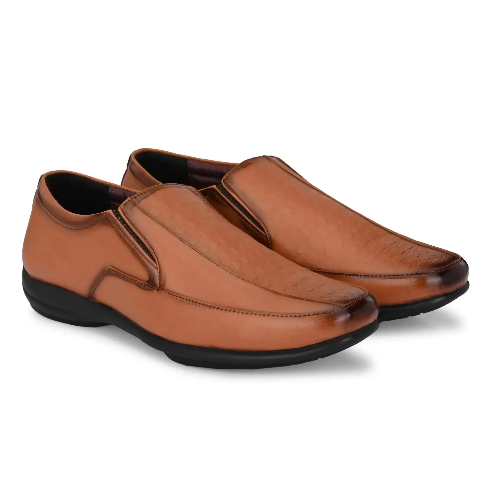 Loafers Tan Formal Synthetic Slip-on Leather Loafer