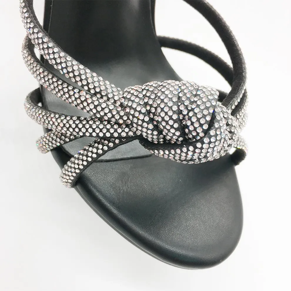 Lotus Blossom Rhinestone Sandals