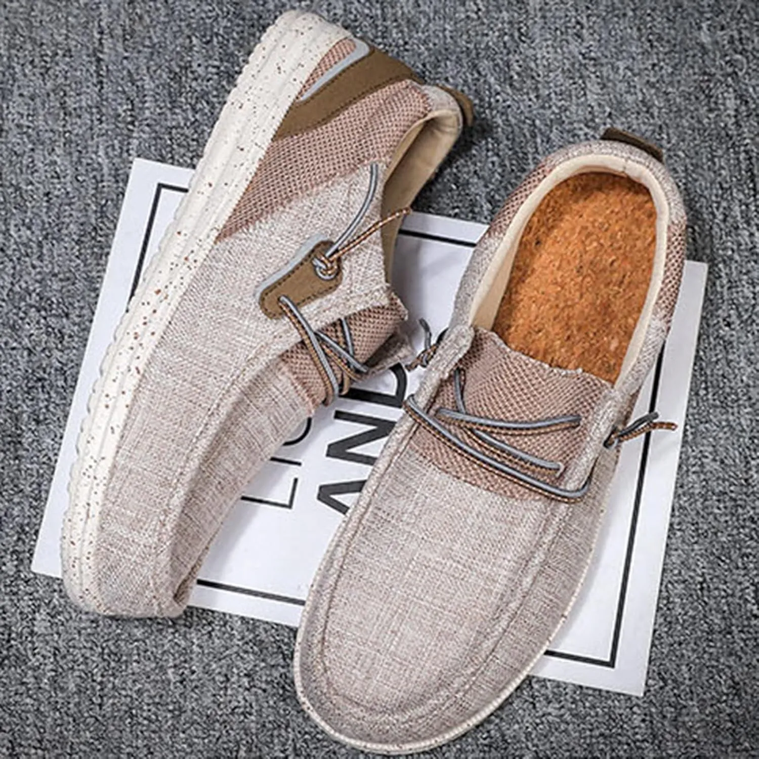 Mens Loafers Casual Slip On,Classic Comfy Lightweight Boat Shoes Men,Casual Breathable Non-Slip Deck Shoes Mens,with Non-Marking Outsole and Drainage