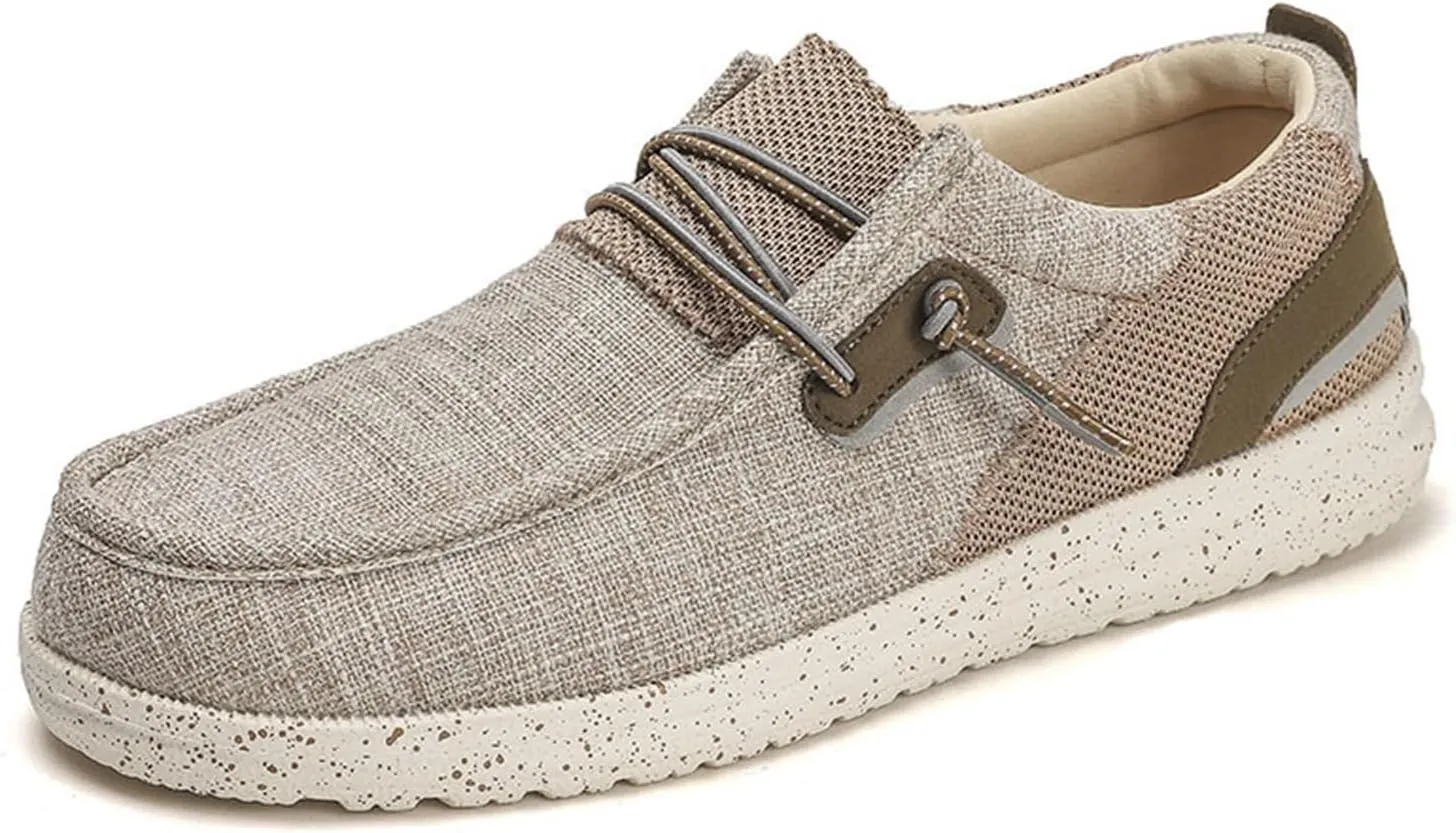 Mens Loafers Casual Slip On,Classic Comfy Lightweight Boat Shoes Men,Casual Breathable Non-Slip Deck Shoes Mens,with Non-Marking Outsole and Drainage