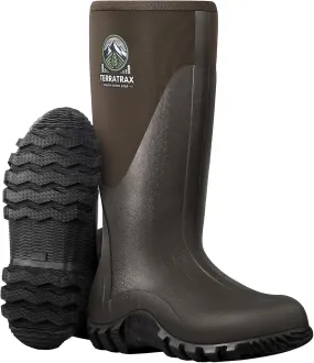 Men's Waterproof Rubber Muck Rain and Work Boot  Durable 6mm Neoprene Insulated, Ideal for Fishing Hunting & Farming