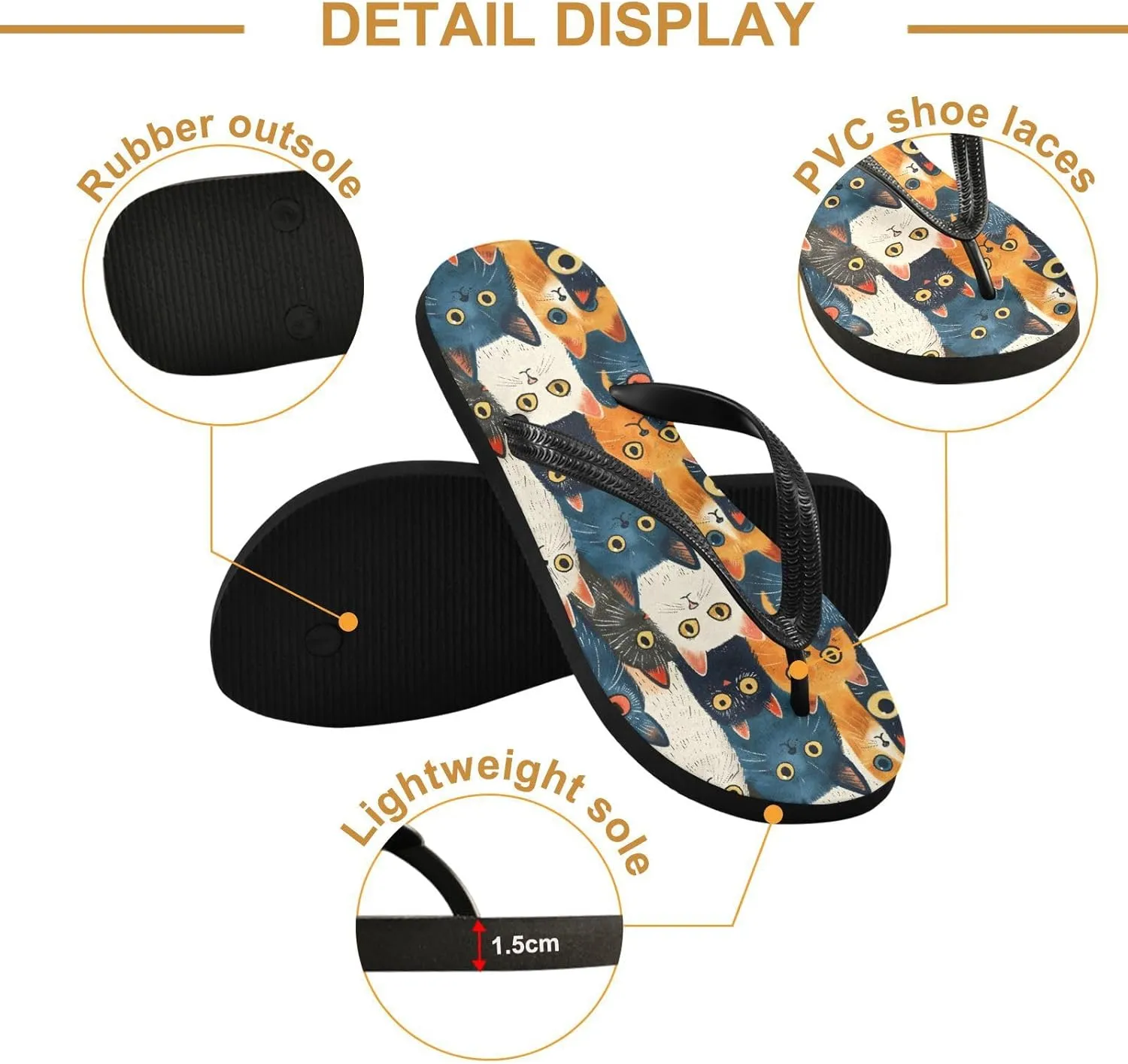 MNSRUU Flip Flops for Women Men Panda Rainbow Flip Flops Womens Slides Men Sandals Shower Slippers Summer Non-Slip Flipflops for Swim Beach Bathroom, XS