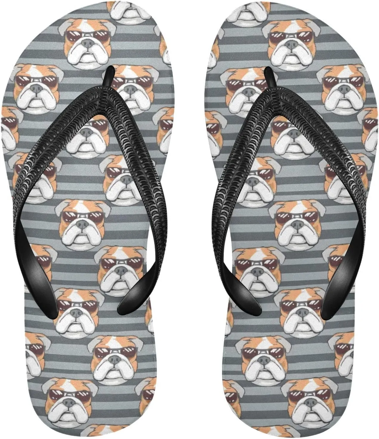 MNSRUU Flip Flops for Women Men Panda Rainbow Flip Flops Womens Slides Men Sandals Shower Slippers Summer Non-Slip Flipflops for Swim Beach Bathroom, XS