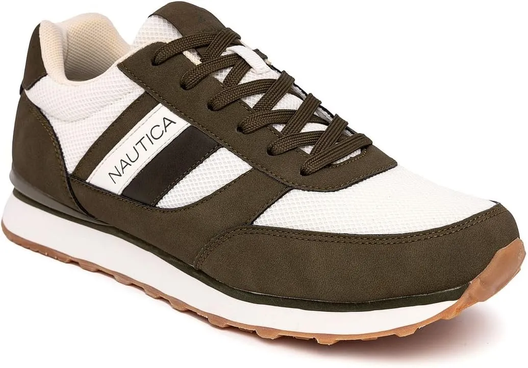 Nautica Men's Lace-Up Sneakers  Casual, Stylish, and Comfortable for Walking