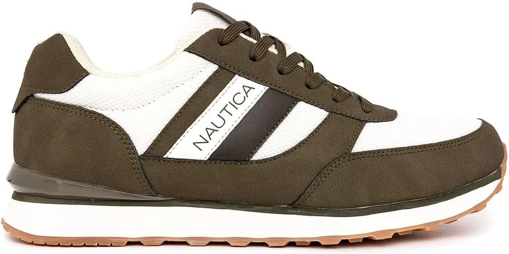 Nautica Men's Lace-Up Sneakers  Casual, Stylish, and Comfortable for Walking