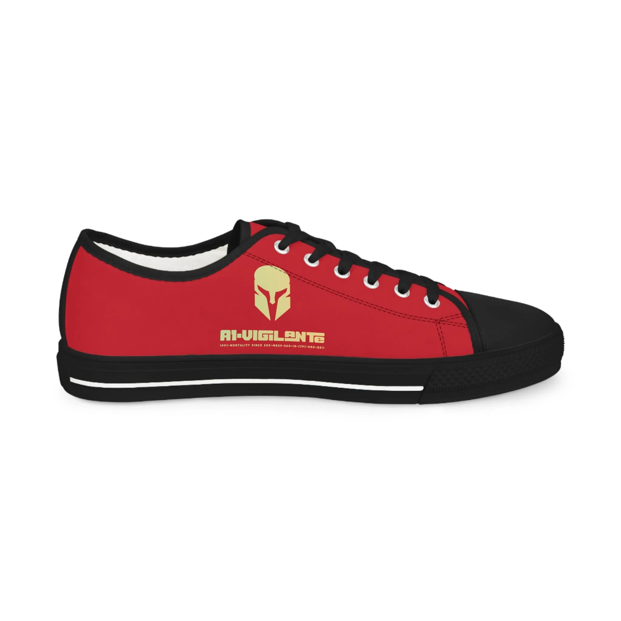Red A1-Vigilante  Men's Low Top Sneakers