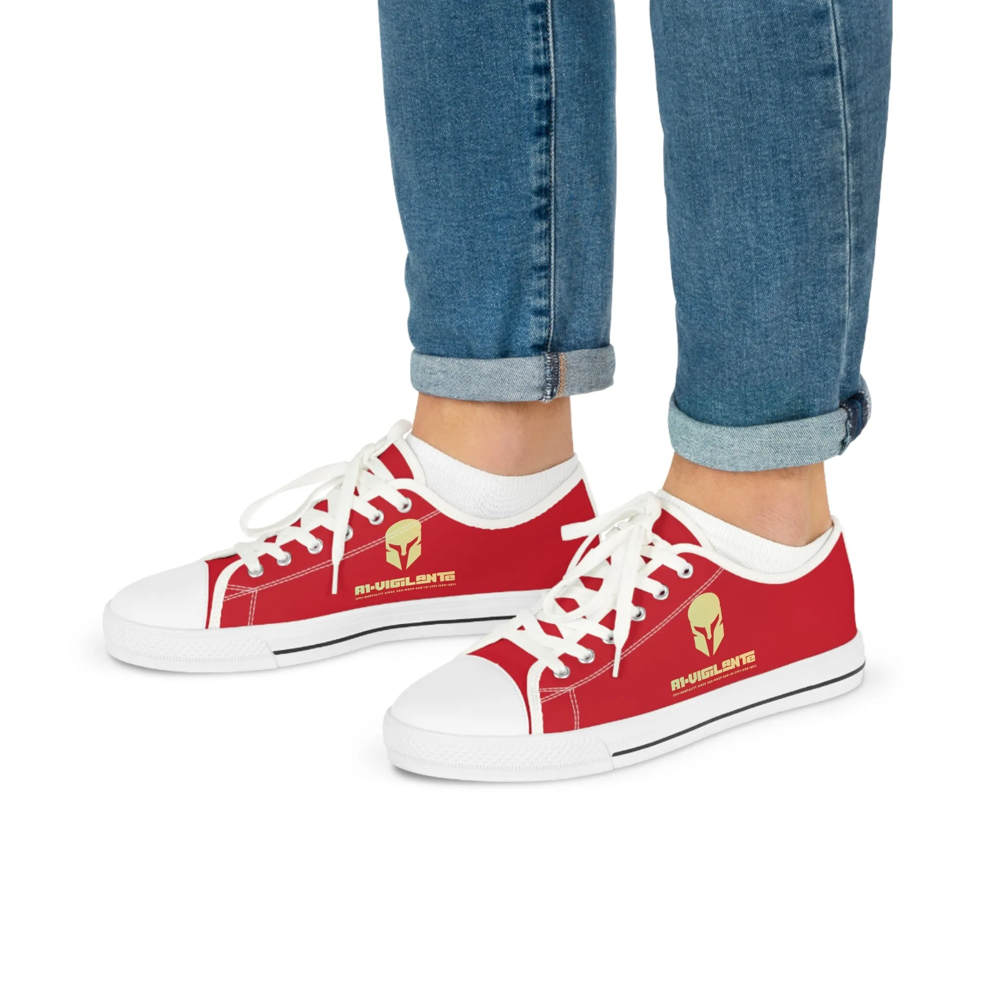 Red A1-Vigilante  Men's Low Top Sneakers