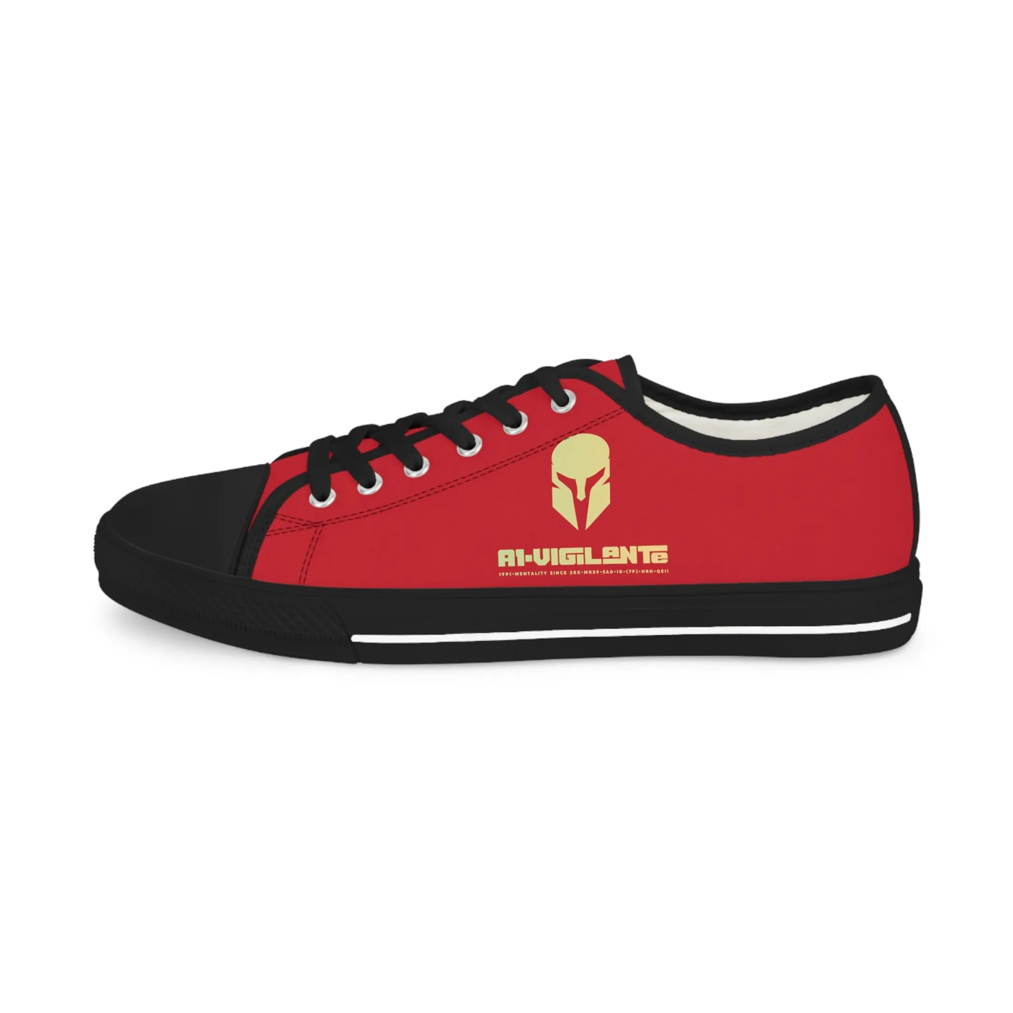 Red A1-Vigilante  Men's Low Top Sneakers