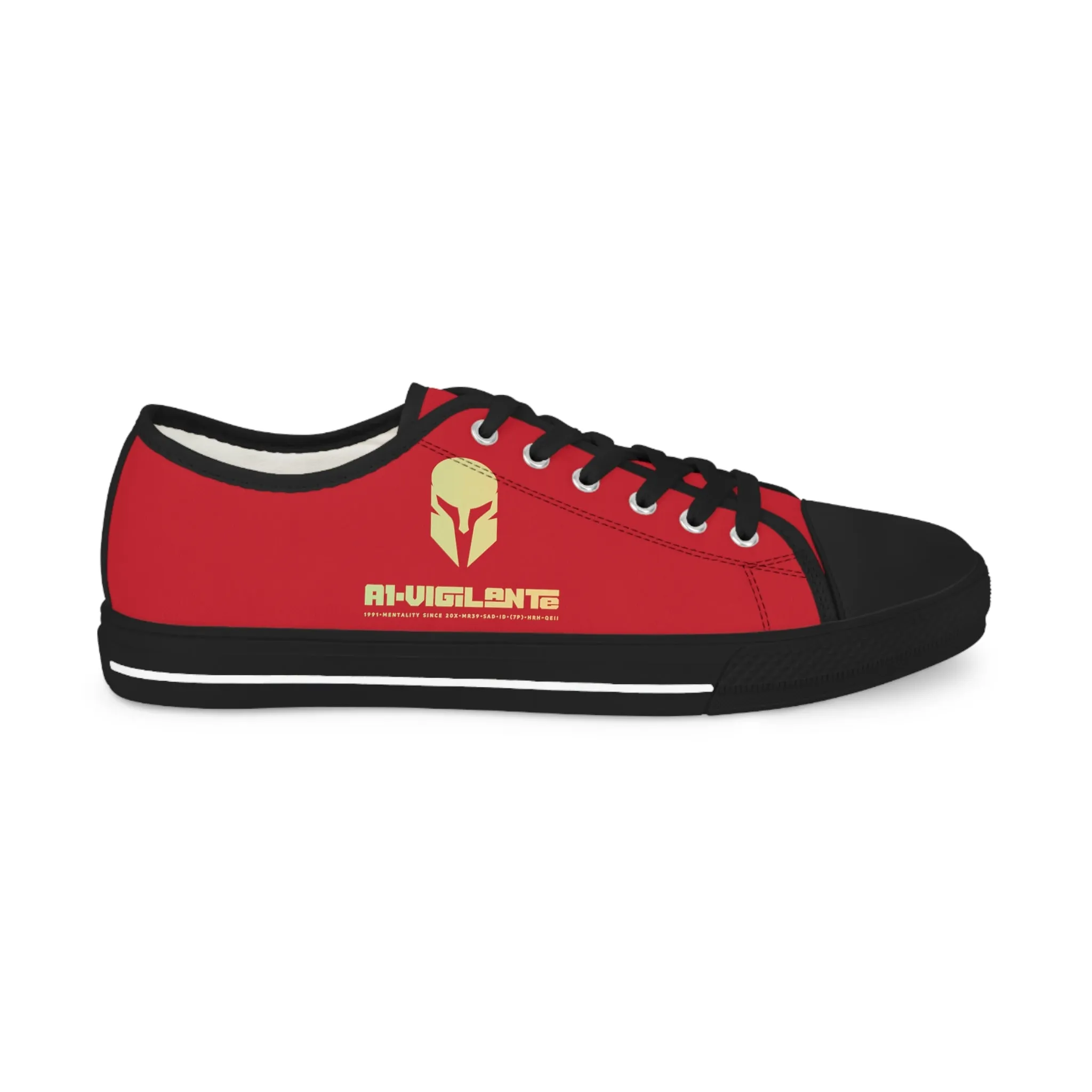 Red A1-Vigilante  Men's Low Top Sneakers