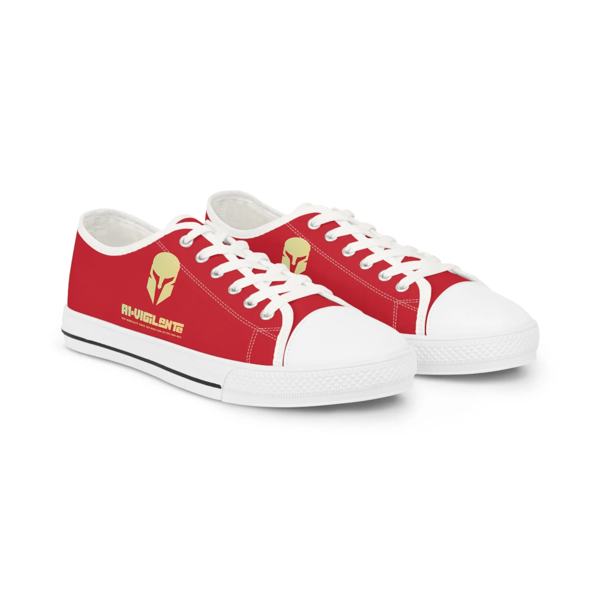 Red A1-Vigilante  Men's Low Top Sneakers