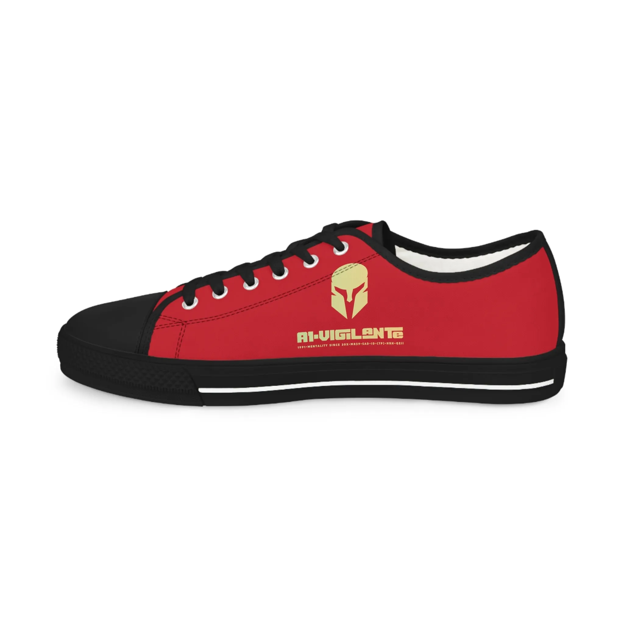 Red A1-Vigilante  Men's Low Top Sneakers