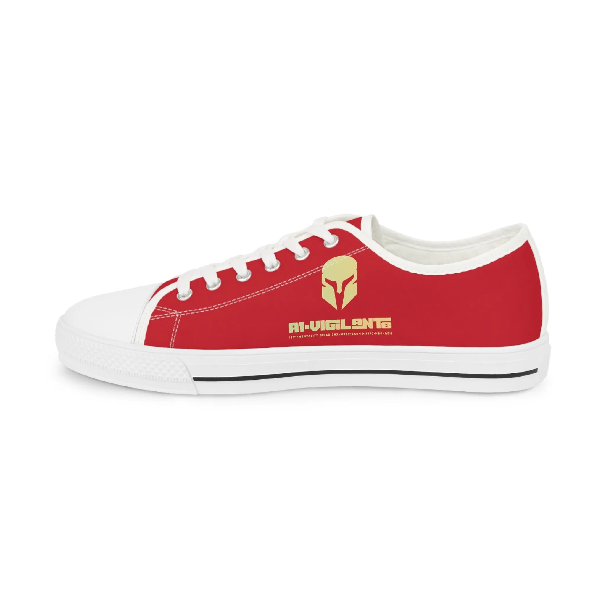 Red A1-Vigilante  Men's Low Top Sneakers