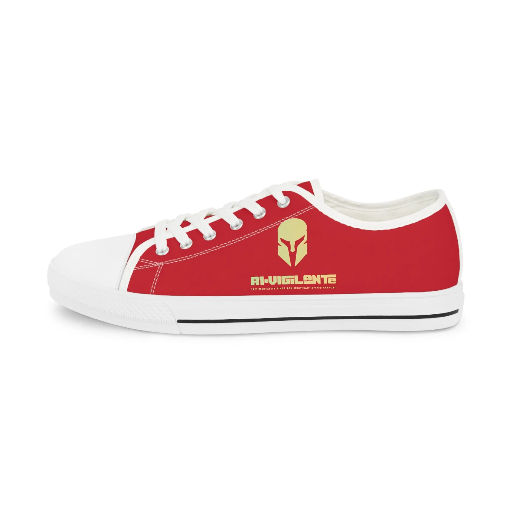 Red A1-Vigilante  Men's Low Top Sneakers