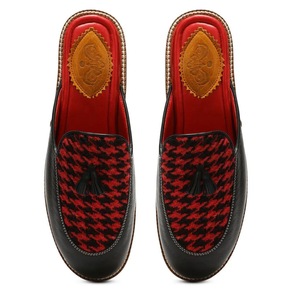 Red Houndstoth_  Mules_ Women (discontinued)