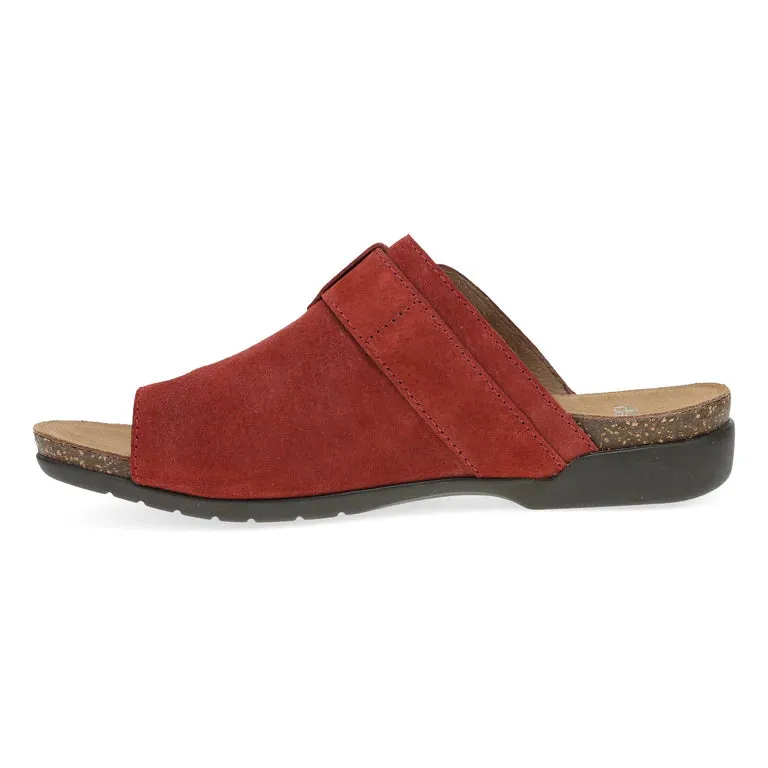 Rylee Stylish Buckled Slide Sandal in Cayenne