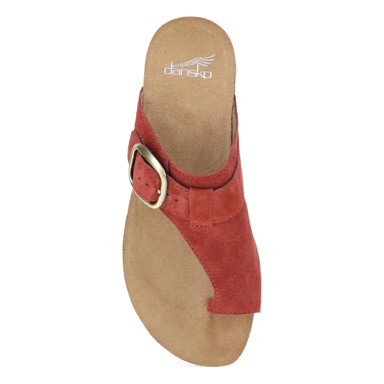 Rylee Stylish Buckled Slide Sandal in Cayenne