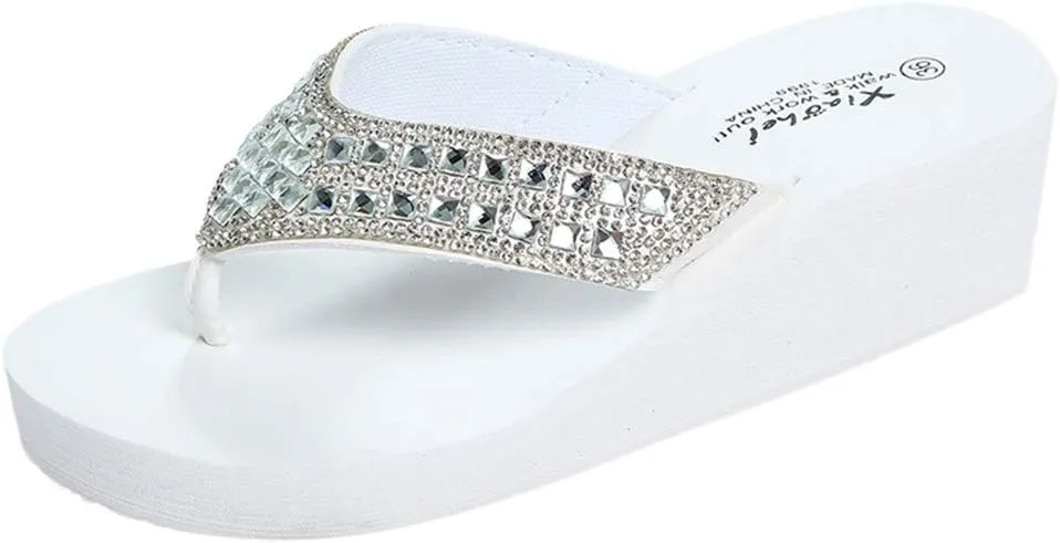 Summer Sandals for Women 2024 Trendy Clip Toe Beach Sandals Platform Sandals Slip-On Flip Flops Walking Shoe Slippers