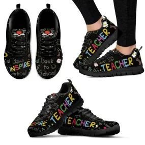 Teacher Print Fashion Black Soft Sole Lightweight Lace-up Shoes Comfortable And Breathable Summer Sneakers Zapatos