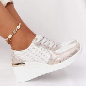 Women Comfortable Wedge Sneakers