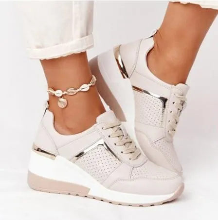 Women Comfortable Wedge Sneakers