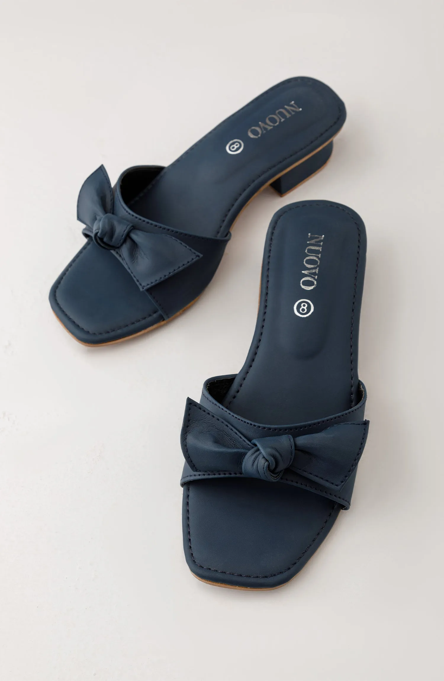 Women Slippers -  Heeled Sandals - NAVY BLUE (WAFH23W-1002 NAVY)