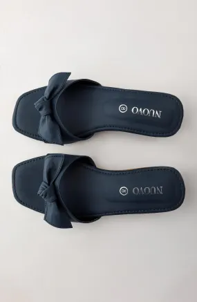 Women Slippers -  Heeled Sandals - NAVY BLUE (WAFH23W-1002 NAVY)