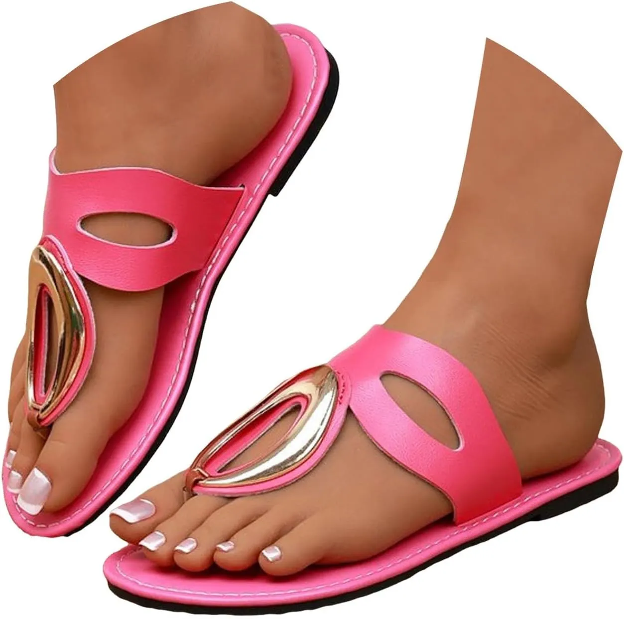 Women's Flat sandals Stylish Beach Footwear Non Slip Women Sandals Comfortable and Lightweight Casual Flip Flops sandals